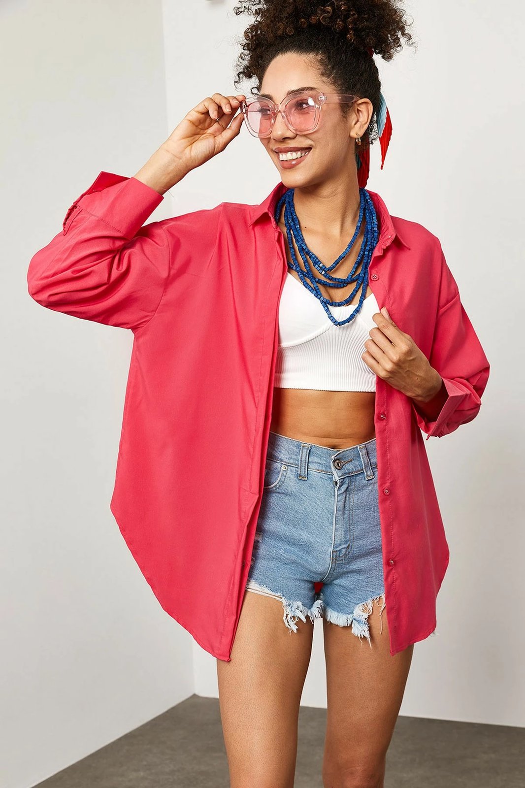 Këmishë femrash Jumeon, X0651, ngjyrë fuchsia