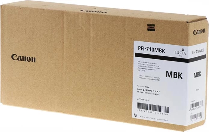 Kartrixh boje për printer të formatit të madh, Canon PFI-710BK 2354C001, 700 ml, e zezë, XL