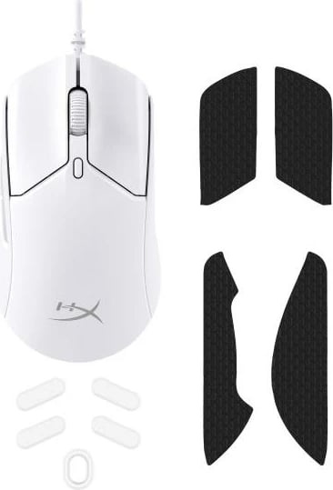 Maus gaming, HyperX Pulsefire Haste 2 6N0A8AA, 26K DPI, 8000 Hz, 6 butona programueshëm, 53 g, me kabllo, e bardhë