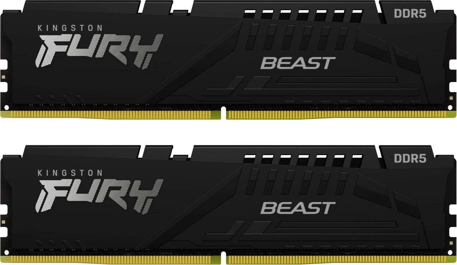 RAM Memorje Kingston Fury Beast DDR5, 64GB (2x32GB), 6000 MHz, CL36, e zezë