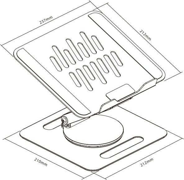 Mbajtëse laptopi/tableti TB TB-LPT2, për 11''–15'', kapacitet 10 kg, argjendtë