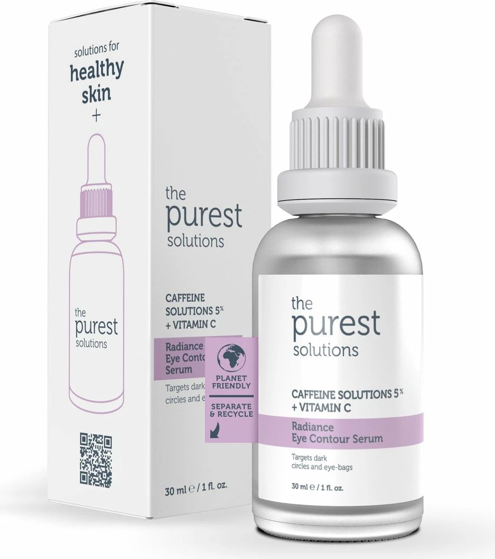 Serum për konturin e syve Radiance -The Purest Solutions Solucion kafeine 5% + vitaminë C, 30 ml