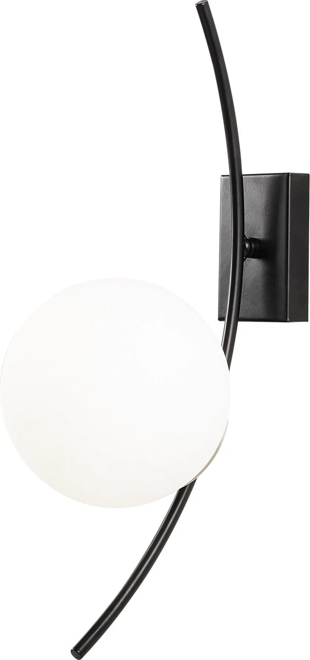 Llambë muri Opviq, Hilal - 3821, trup metalik, kapak qelqi, e zezë dhe e bardhë, 15x25cm, lartësi 44cm