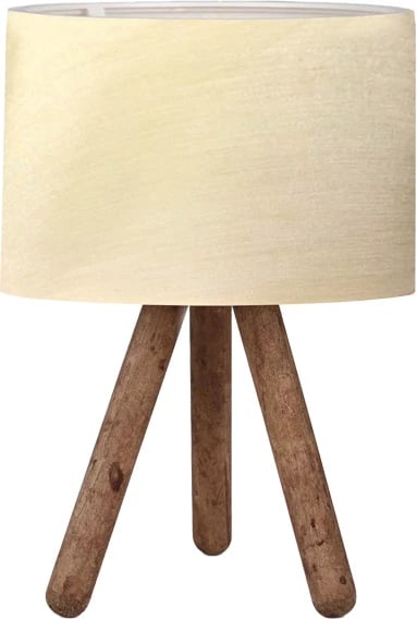 Llambë tavoline PWL-1071 Ε27 bezhë-arrë D19x32cm
