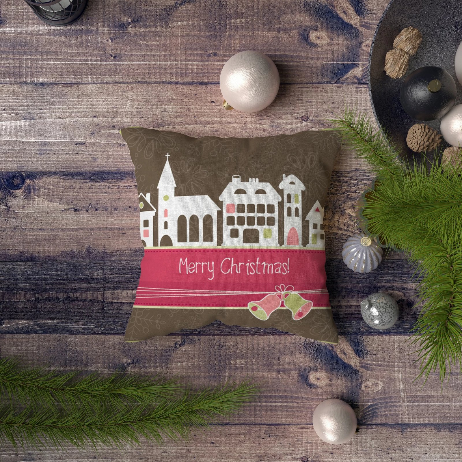 Jastëk dekorativ Aberto Design, NYXMAS099, shumëngjyrësh, 43x43cm