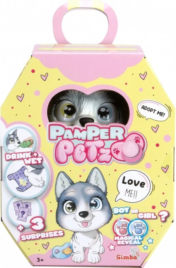 Figurinë lodër Husky Pamper Petz Simba set me aksesorë, 15 cm