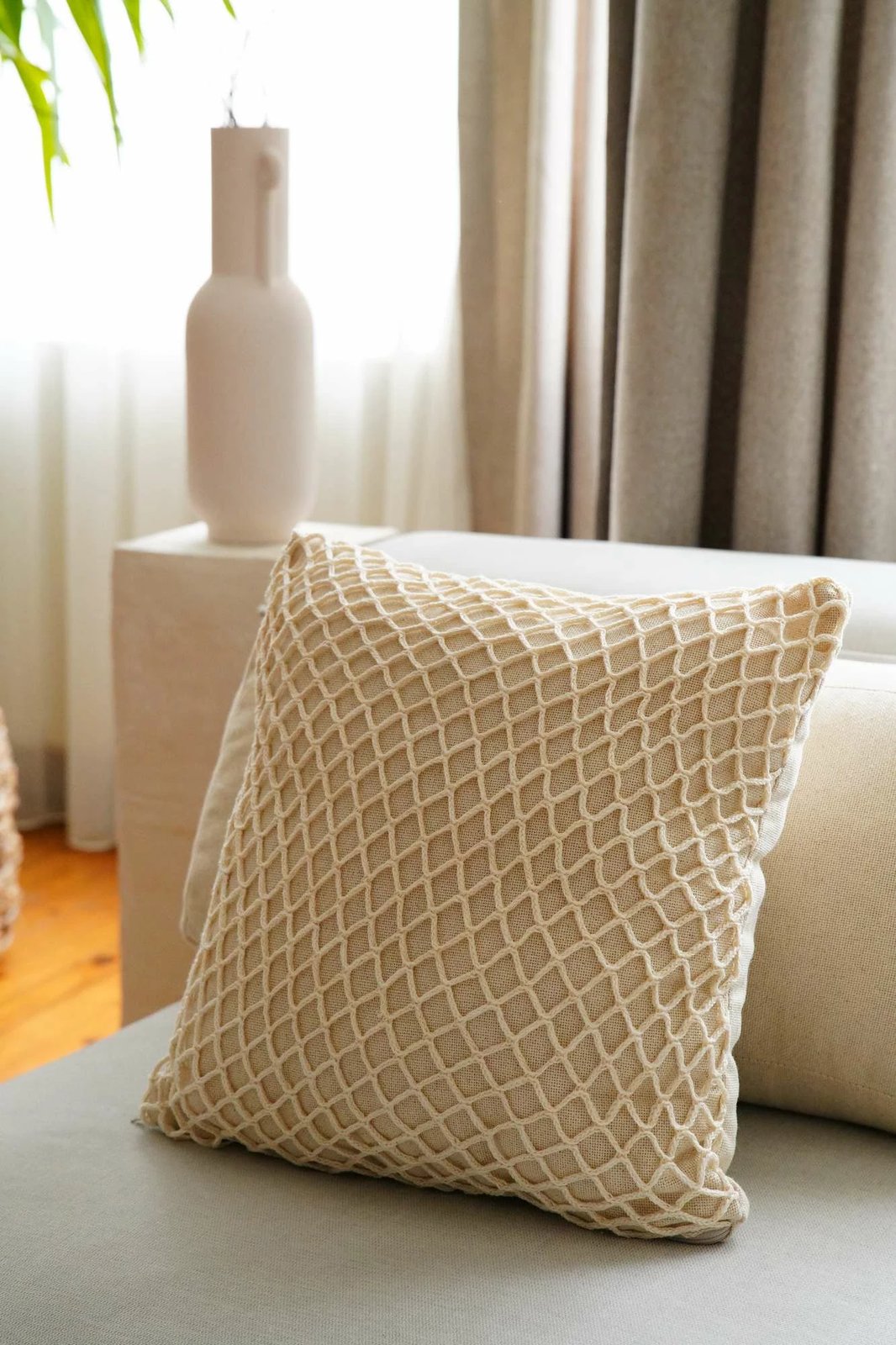 Jastëk mbulesë, ngjyrë bezhë, Evila Originals, KET003, 43x43cm