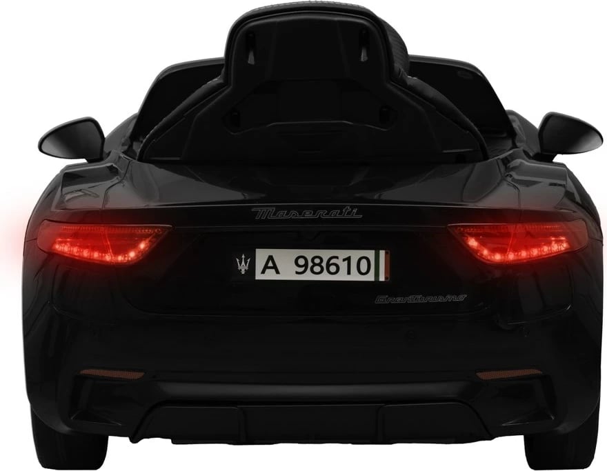 Makina lodër elektrike, BABY MIX, Maserati GranTurismo, 12V 4.5Ah, 2×45W, telekomandë 2.4G, Bluetooth, rrota EVA, sedilje eco-lëkurë, e zezë