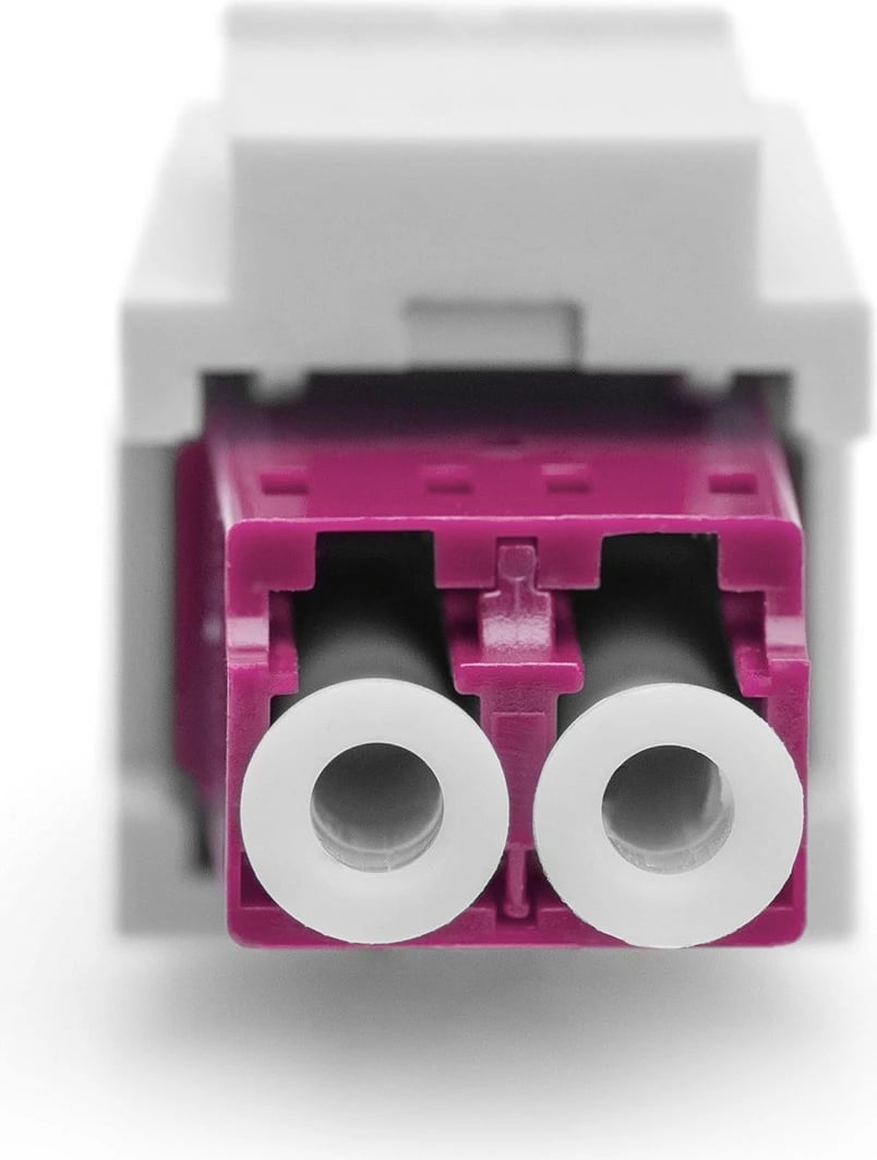 Adapter fibër optike Digitus LC/LC duplex, Keystone, OM4, plastikë, vjollcë