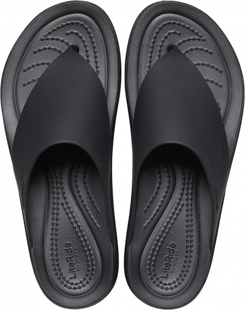 Sandale flip-flop për femra Crocs, të zeza
