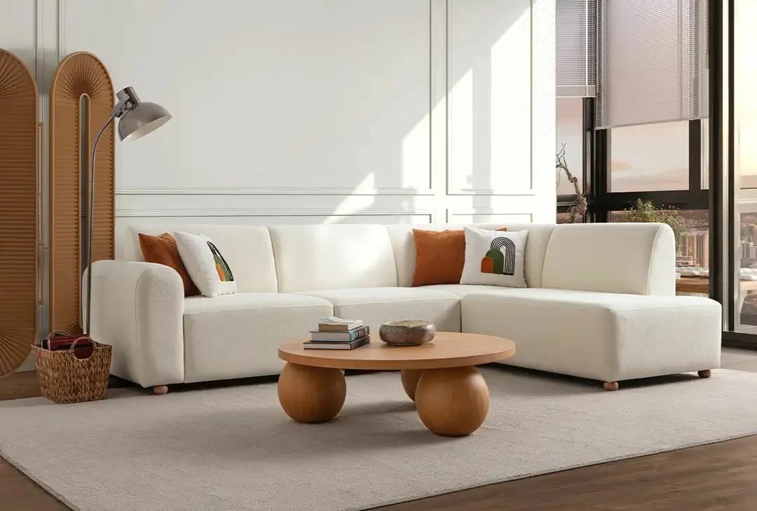 Këndore Atelier del Sofa S-Loft, e bardhë, e djathtë