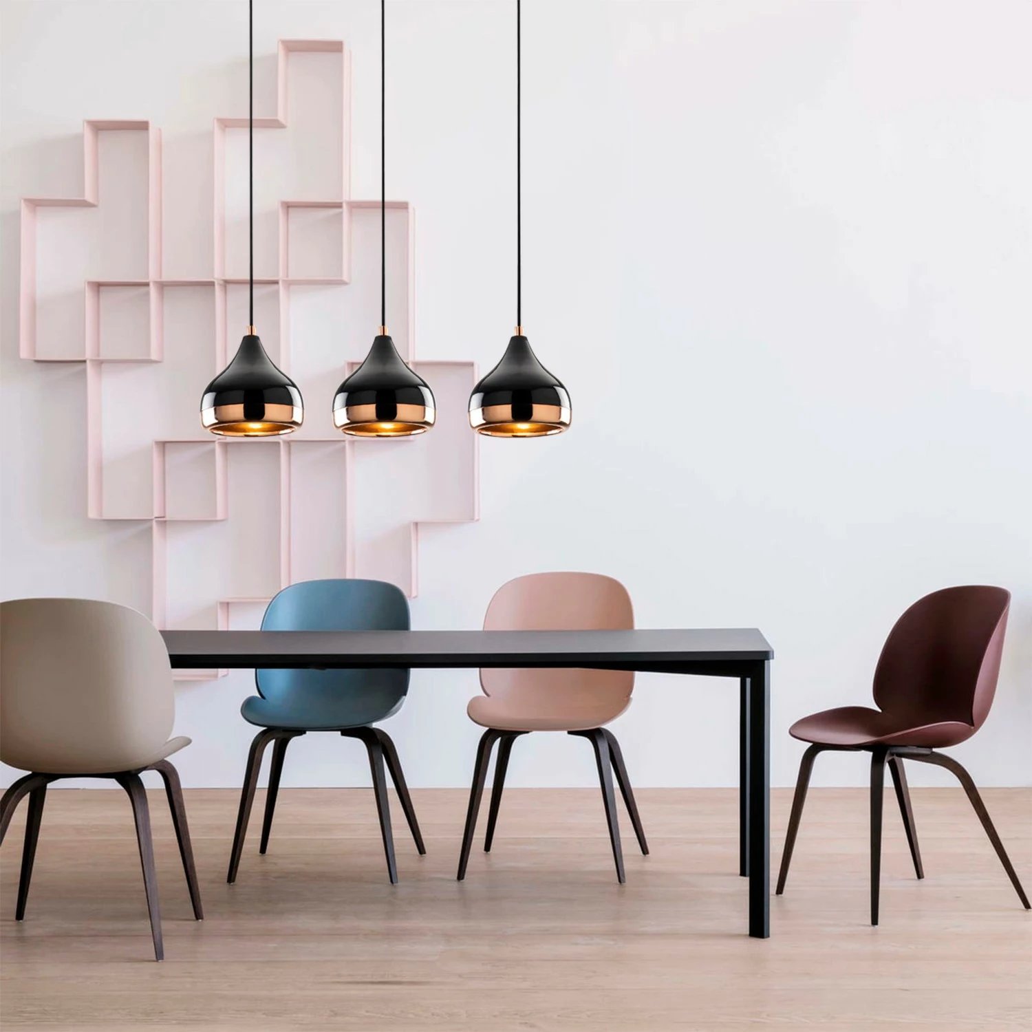 Llambadar Opviq, Yıldo - 6877, ngjyrë e zezë dhe bakri, lartësi e rregullueshme