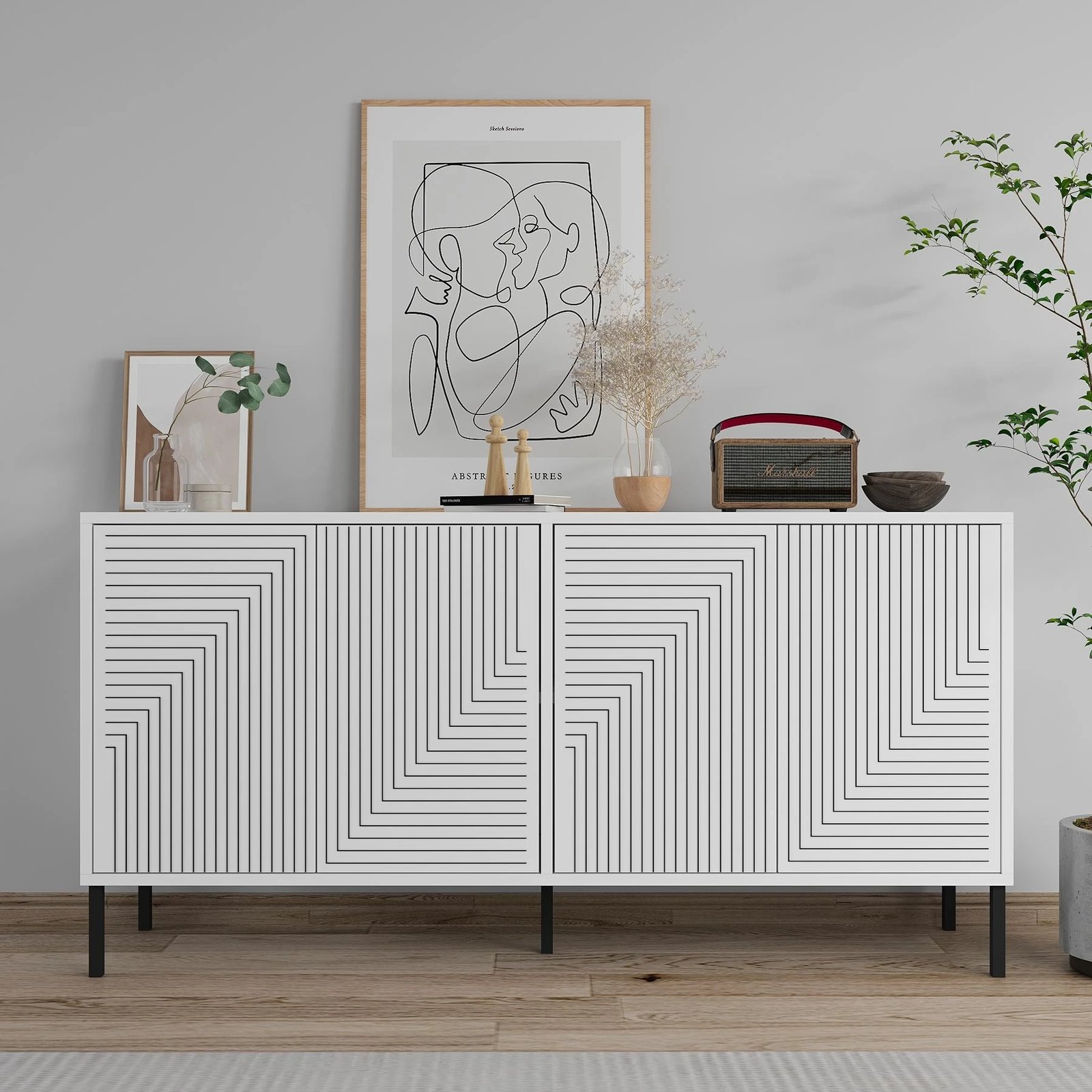 Konsolë Skye Decor Evolet, e bardhë