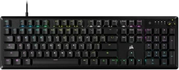 Tastierë mekanike Corsair K70 Core RGB (CH-910971E-NA), me kabllo USB, ndriçim RGB, e zezë