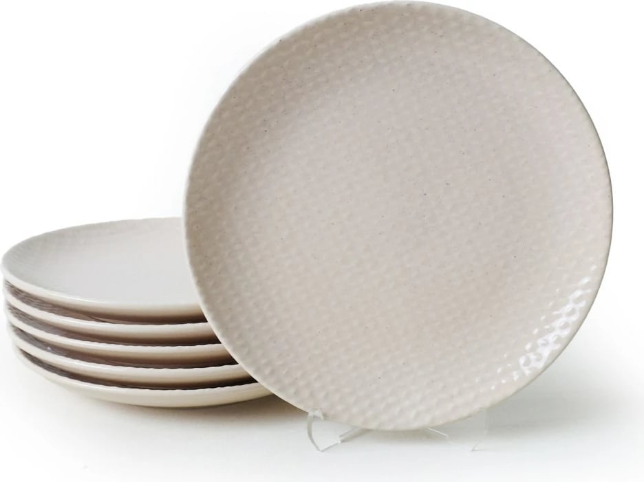 Set pjatash për ëmbëlsira, krem, Hermia Concept, 6 copë, X00018989