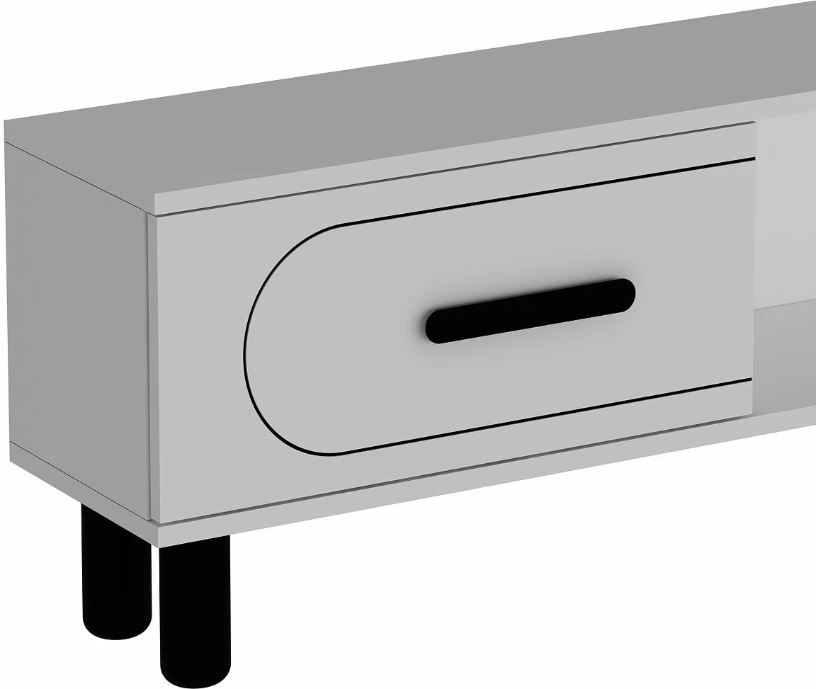 Komodë TV Skye Decor, yosun bohem, e bardhë, e zezë