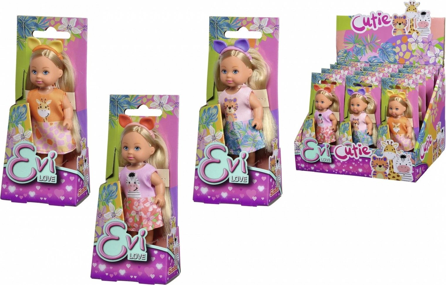 Kukull Evi Love Simba 12cm, 3 lloje të ndryshme, set 12 copë