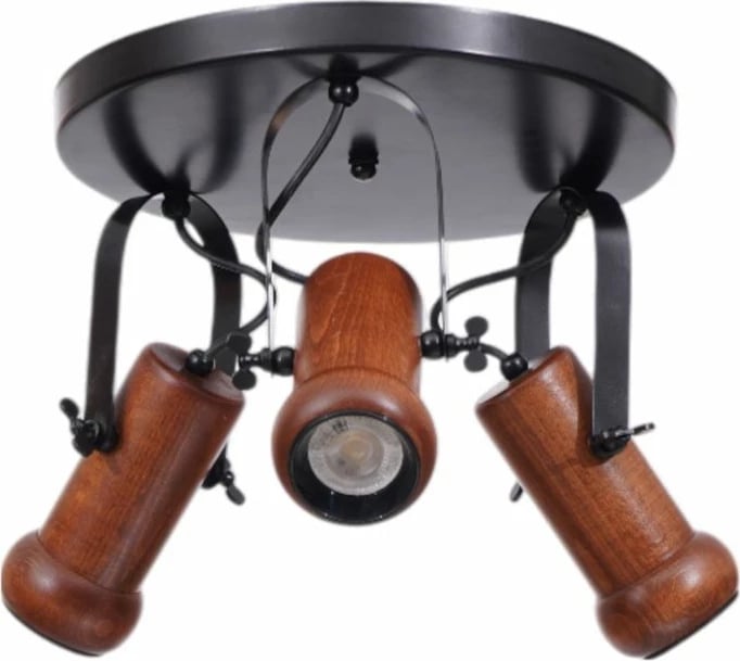 Llambë tavani Opviq, metal e dru, 3 drita, 8999-3