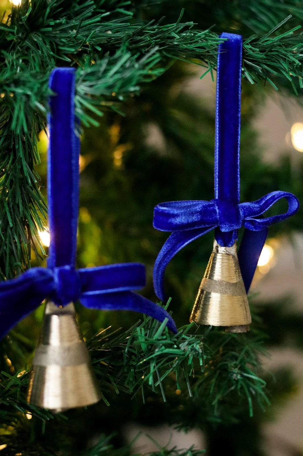 Stoli për pemë të Krishtlindjeve, kadife blu, Evila Originals, BSY244, 4x12cm