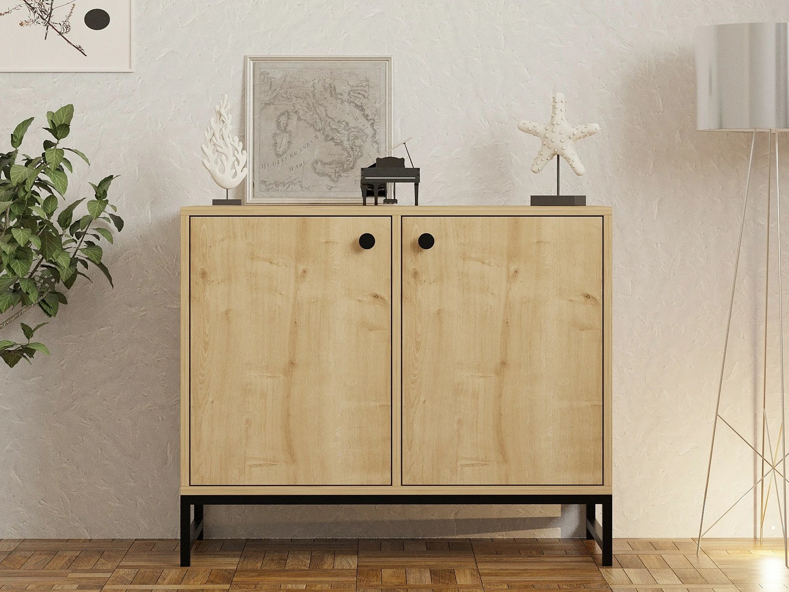 Konsol Hanah Home, sedef, ngjyrë safir dhe e zezë