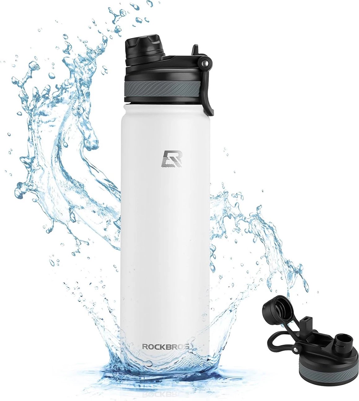 Shishe termike Rockbros 35210029006 për biçikletë, 650 ml, e bardhë