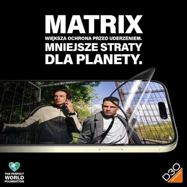 Xham mbrojtës PanzerGlass Matrix Ultra-Wide-Fit për iPhone 15 Plus, me aplikator