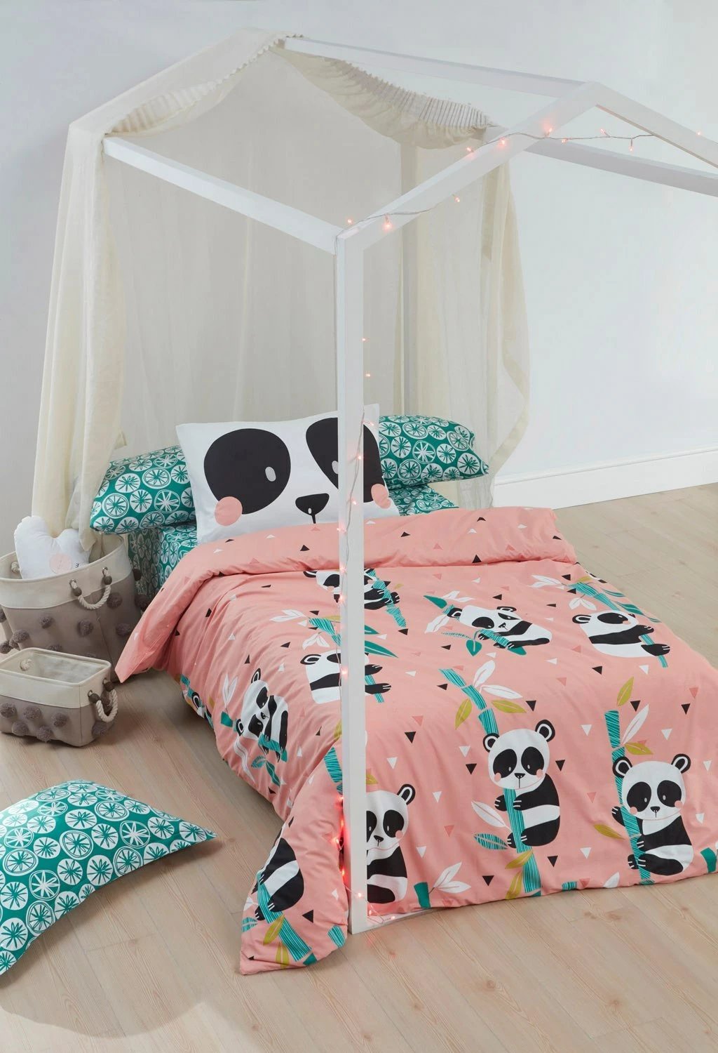 Set mbulesë jorgan për teke XXL, Panida, rozë, L'essentiel