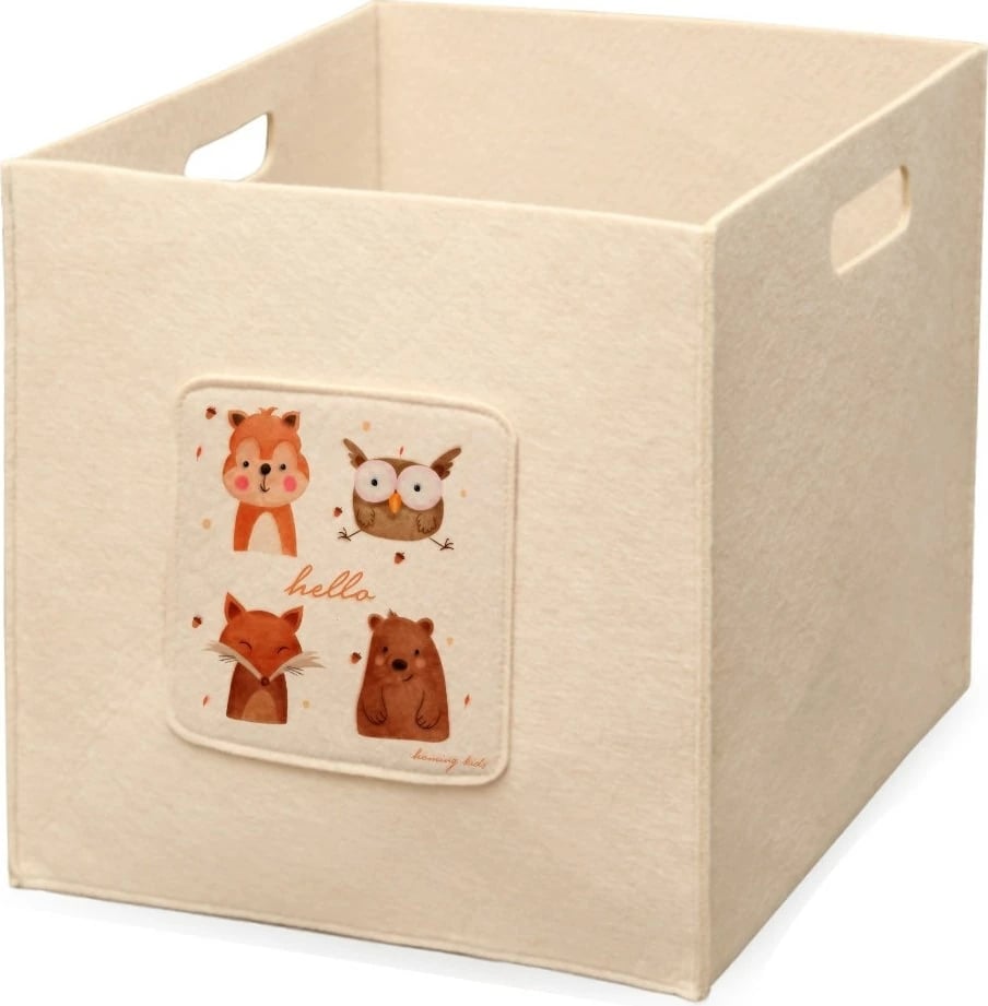 Set shporta organizuese prej fëlti, ngjyrë e gjelbër dhe krem, Aberto Design, HMY-6258, 30x30x30cm (2 copë)