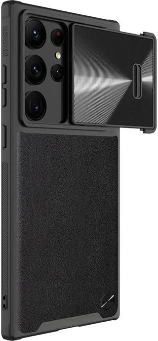 Mbështjellës Nillkin CamShield Leather për Samsung Galaxy S23 Ultra, i zi