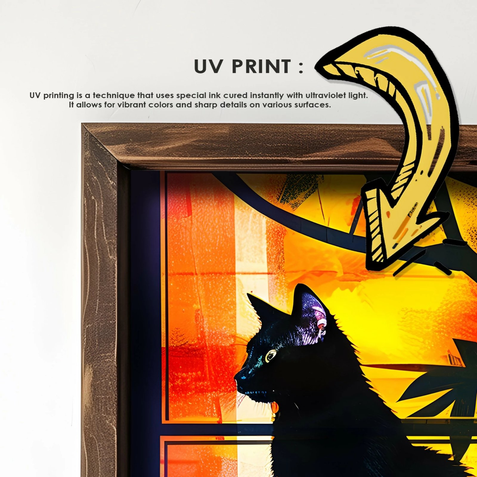 Pikturë dekorative me kornizë MDF, shumëngjyrëshe, GE026-L