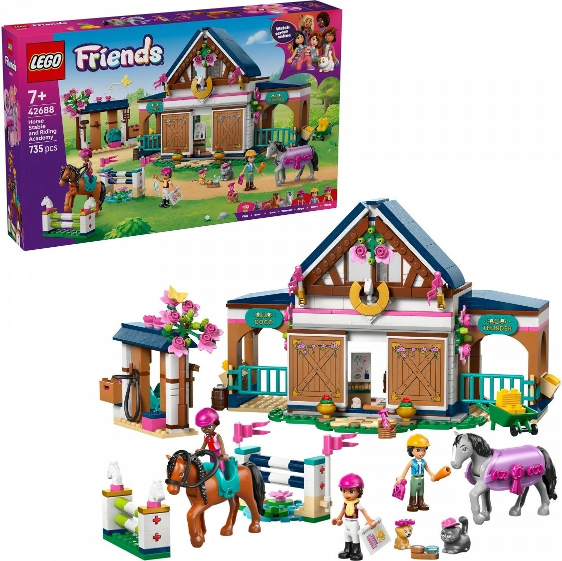 set ndërtimi, LEGO Friends 42688 Stable and Riding School, 735 pjesë, 7+