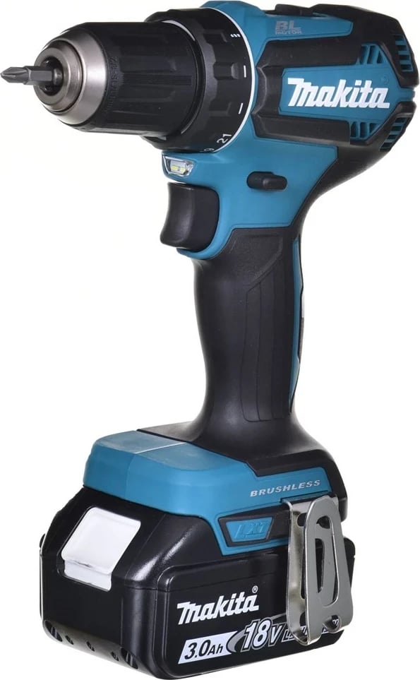Makine vidash/shpimi pa kabllo MAKITA DDF485RF3J, 3x 18V 3Ah, e zezë