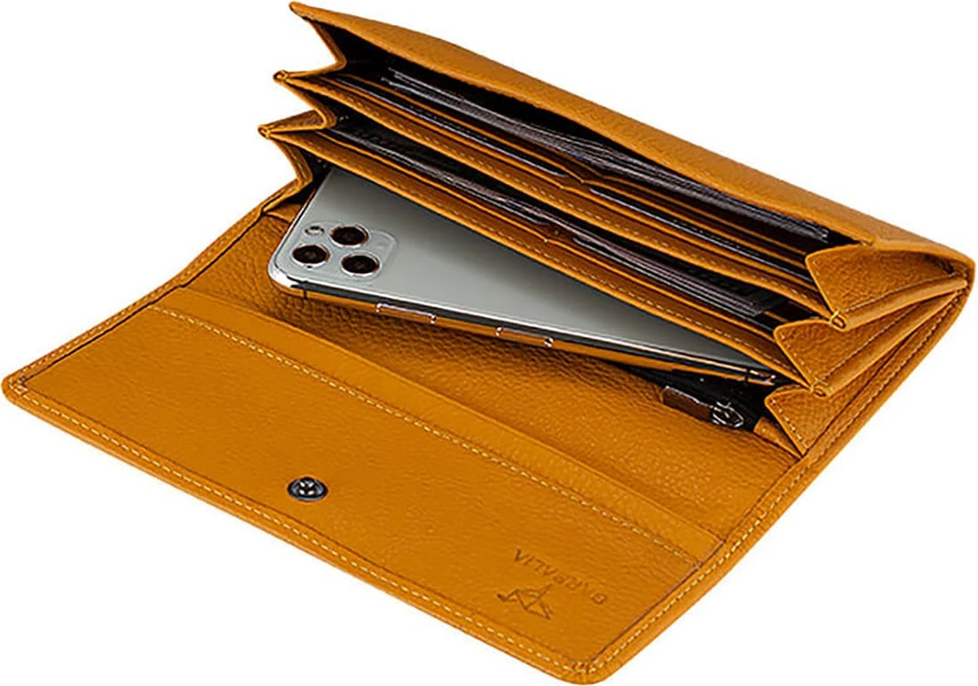 Portofol për gra, ngjyrë mustard, Zoozie Bags, Angel