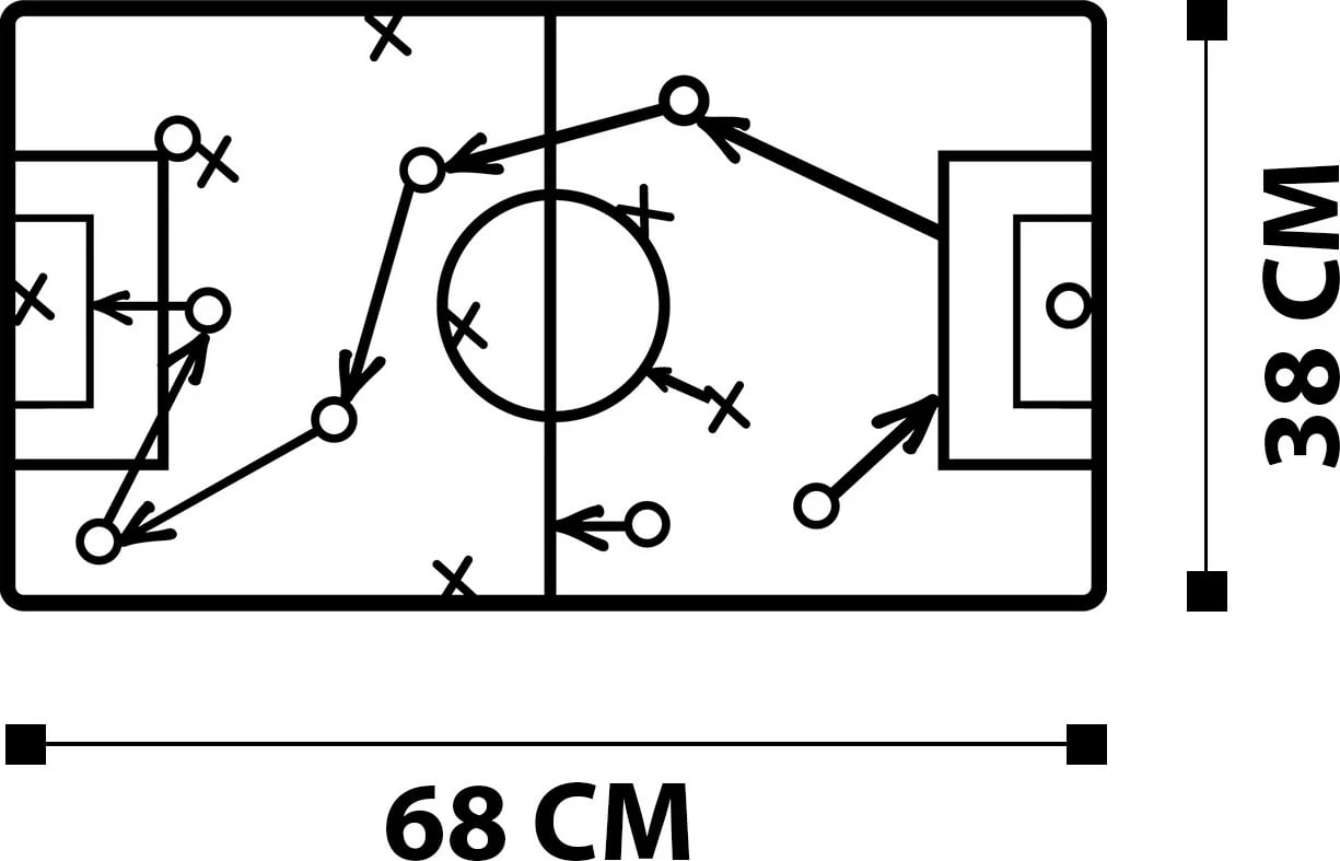 Aksesor dekorativ metalik për mur, Wallity Taktik - M117, ngjyrë e zezë, 68x38cm