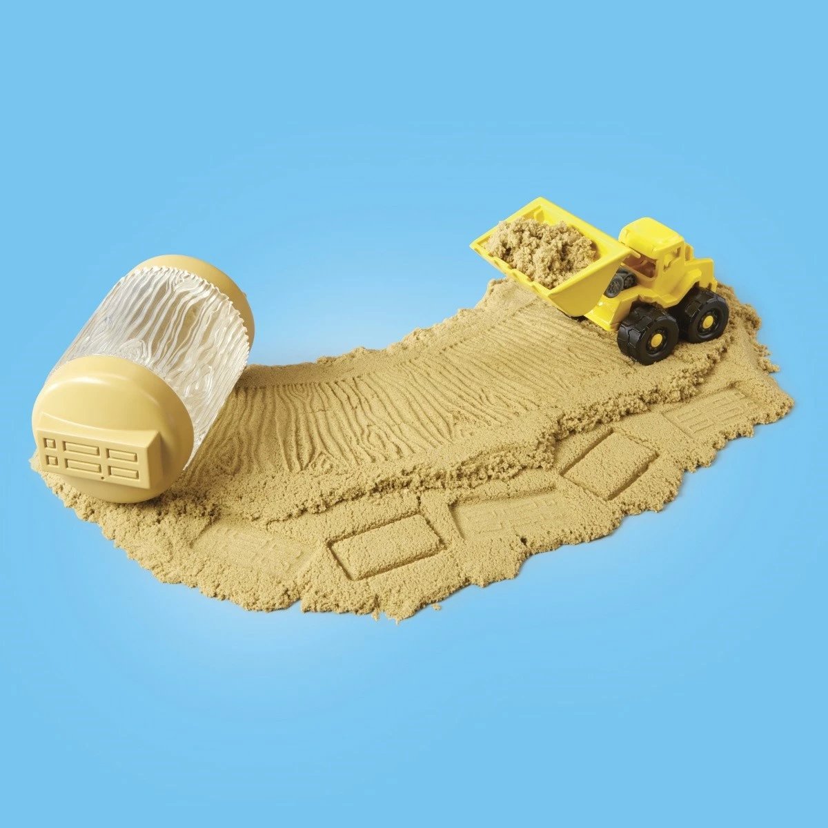Set lodrash me rërë kinetike MGA Wonder Factory Never Dry Sand Trucks, ekskavator, plastikë
