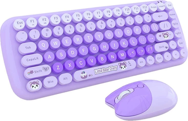 Set tastierë dhe maus wireless MOFII Candy New SMK-632M3A, vjollcë