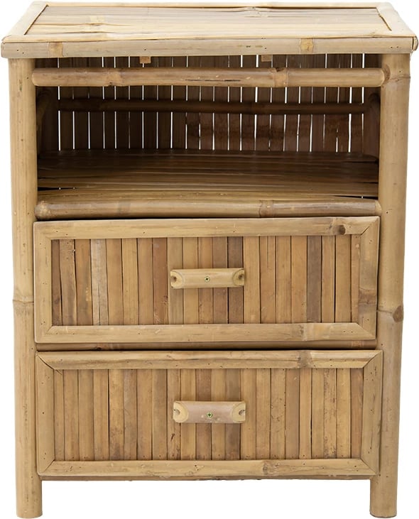 Komodinë Ofra bambu natyrale 56x46x69cm