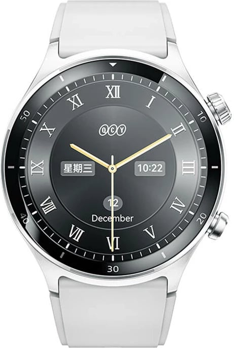 Smartwatch QCY S7, 1.43" AMOLED, për iOS/Android, Argjend