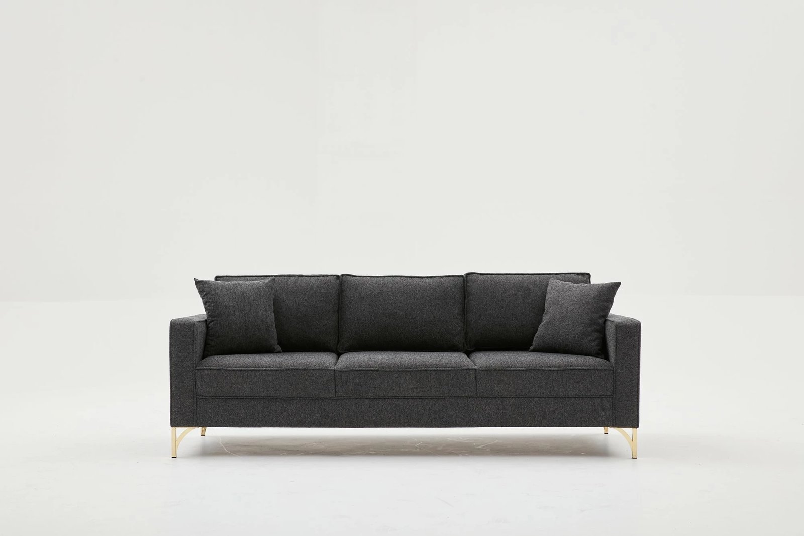 Divan treshe Atelier del Sofa, Berlin, antracit, këmbë ari