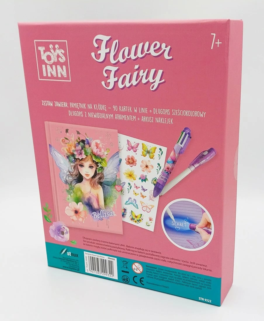 Ditari sekret Stnux Flower Fairy Bellisa me ngjitëse dhe 2 stilolapsa, për vajza Ditari sekret Stnux Flower Fairy Bellisa me ngjitëse dhe 2 stilolapsa, për vajza