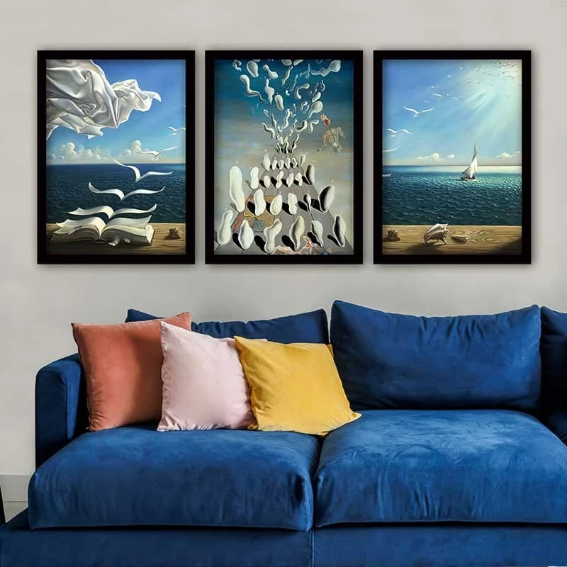 Pikturë dekorative me kornizë (3 copa), Wallity, 3SC_UN611484_3545