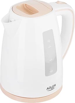 Zierës uji elektrik, Adler, AD 1264, 1.7 L, 2200W, plastikë, bardhë