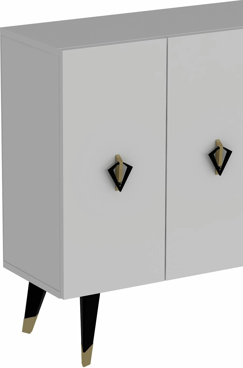 Konsol Skye Decor, 8165KM-32, e bardhë, e zezë, ari