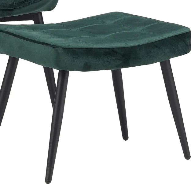 Karrige me këmbë për këmbë Dorita kadife këmbë çipresë metal i zi 68.5x76x103cm