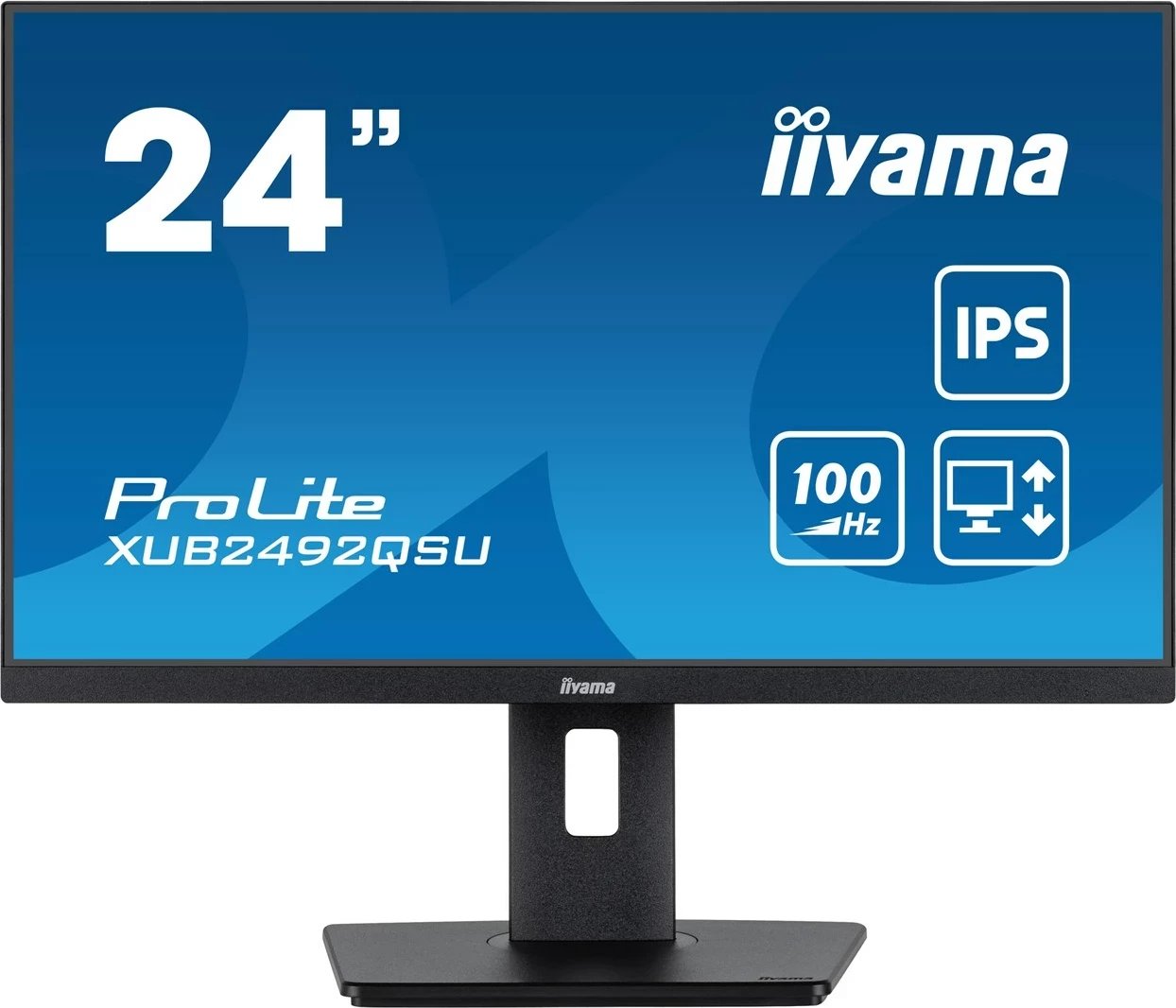 Monitor IIYAMA ProLite XUB2492QSU-B1, 23.8", Wide Quad HD, IPS, 100 Hz, i zi