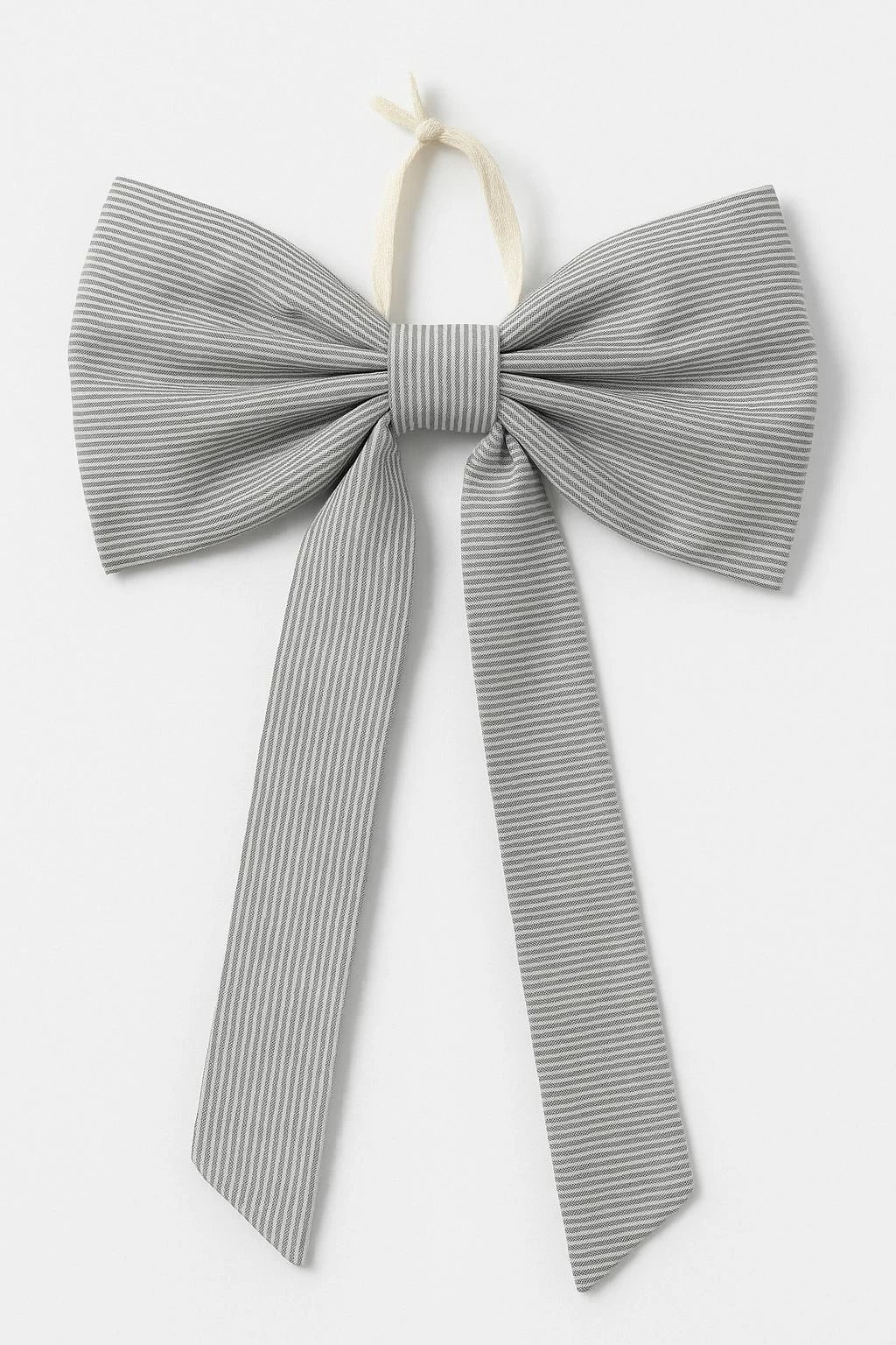 Dekor për derë, Evila Originals, Door Bow-7, gri dhe bardhë, 35x45x4 cm