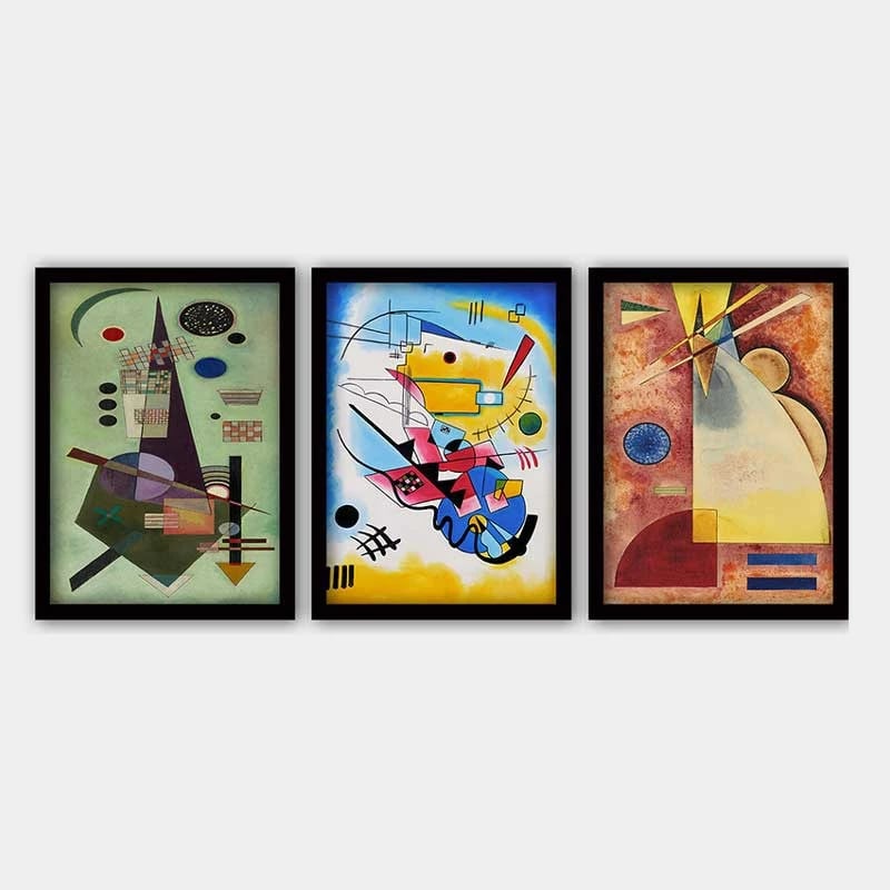 Pikturë dekorative me kornizë (3 copë), Wallity, 3SC_UN14832_3545