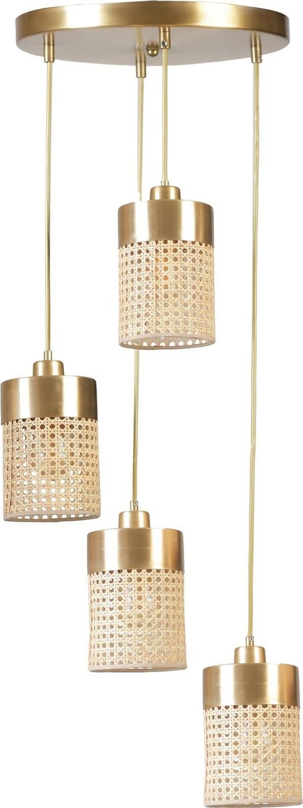 Llambë tavani Opviq, ratan dhe ari, 4 copë, 8704-4