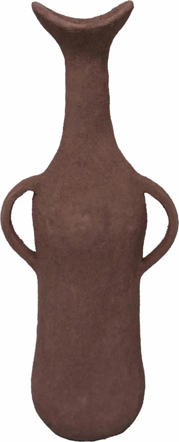 Vazo NATHEN, alumin, ngjyrë terrakote, 13x9x33cm