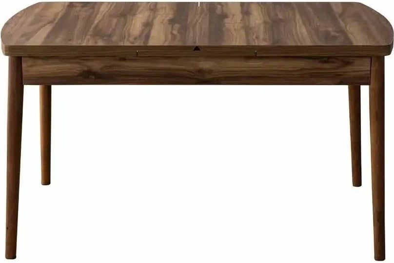 Tavolinë me karrige, set 7 pjesësh, ngjyrë kafe, Fergana, Skye Decor